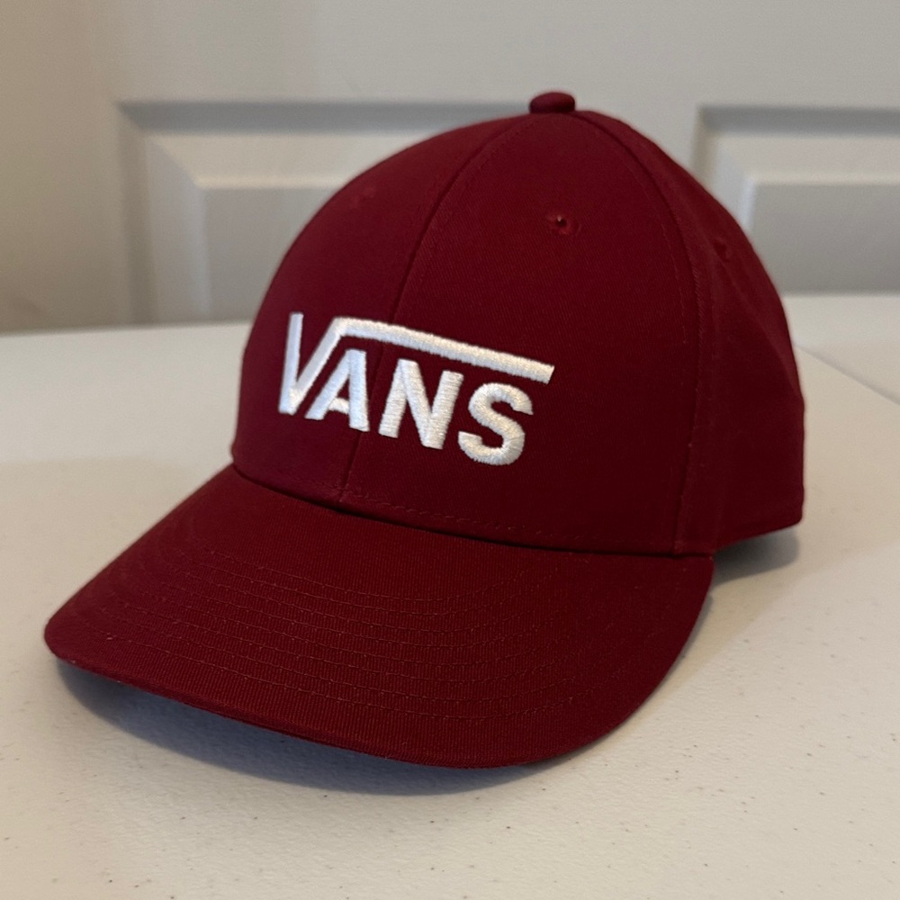 Vans Burgundy Cap with White Logo